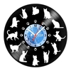 Relógio De Parede - Disco de Vinil - Animais - Hora Dos Gatos - VAN-017