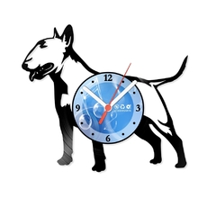 Relógio De Parede - Disco de Vinil - Animais - Cachorro Bull Terrier - VAN-061