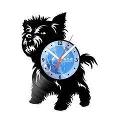 Relógio De Parede - Disco de Vinil - Animais - Cachorro Yorkshire Terrier - VAN-073