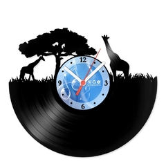 Relógio De Parede - Disco de Vinil - Animais - Girafas - VAN-081