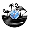 Relógio De Parede - Disco de Vinil - Animais - Flamingos - VAN-085