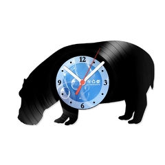 Relógio De Parede - Disco de Vinil - Animais - Hipopótamo - VAN-112