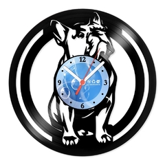 Relógio De Parede - Disco de Vinil - Animais - Bulldog - VAN-134