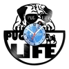 Relógio De Parede - Disco de Vinil - Animais - Cachorro Pug Life - VAN-166