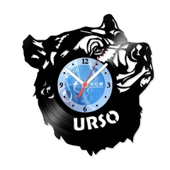 Relógio De Parede - Disco de Vinil - Animais - Urso - VAN-175