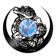 Relógio De Parede - Disco de Vinil - Animais - Crocodilo - VAN-180
