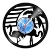 Relógio De Parede - Disco de Vinil - Animais - Flamingos - VAN-184