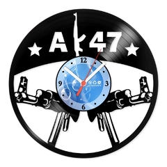 Relógio De Parede - Disco de Vinil - Armas - AK-47 - VAR-006
