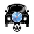 Relógio De Parede - Disco de Vinil - Carros - Volkswagen Fusca - VCA-001