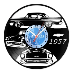 Relógio De Parede - Disco de Vinil - Carros - Chevy 1957 - VCA-010