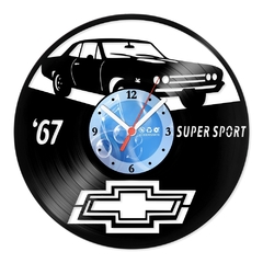 Relógio De Parede - Disco de Vinil - Carros - Super Sport 67 - VCA-045