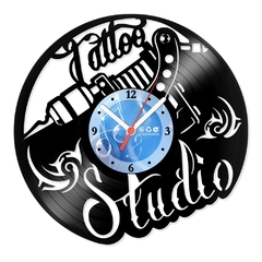 Relógio De Parede - Disco de Vinil - Comercial - Studio Tatuagem - VCM-006