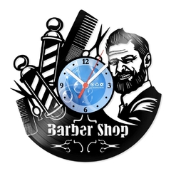 Relógio De Parede - Disco de Vinil - Comercial - Barber Shop 1 - VCM-019