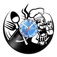 Relógio De Parede - Disco de Vinil - Cozinha - Chefe De Cozinha - VCZ-026