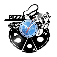 Relógio De Parede - Disco de Vinil - Cozinha - Pizzaiolo - VCZ-047