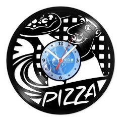 Relógio De Parede - Disco de Vinil - Cozinha - Pizza - VCZ-050