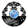 Relógio De Parede - Disco de Vinil - Datas Especiais - Happy Valentine's Day - VDE-002