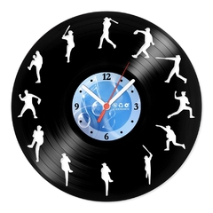 Relógio De Parede - Disco de Vinil - Esportes - Beisebol - VES-018
