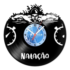 Relógio De Parede - Disco de Vinil - Esportes - Natação - VES-051