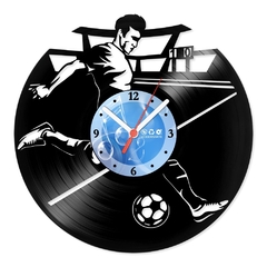 Relógio De Parede - Disco de Vinil - Esportes - Jogador Futebol - VES-053