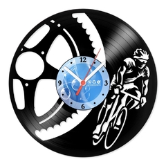 Relógio De Parede - Disco de Vinil - Esportes - Ciclismo - VES-073