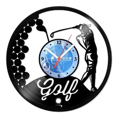 Relógio De Parede - Disco de Vinil - Esportes - Tacada Golfe - VES-119