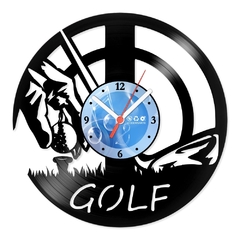 Relógio De Parede - Disco de Vinil - Esportes - Golfe - VES-122