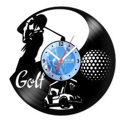 Relógio De Parede - Disco de Vinil - Esportes - Golf - VES-123