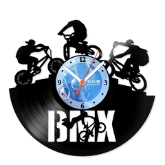 Relógio De Parede - Disco de Vinil - Esportes - Bike BMX - VES-145