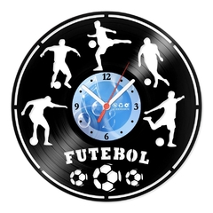 Relógio De Parede - Disco de Vinil - Esportes - Futebol - VES-156