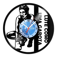 Relógio De Parede - Disco de Vinil - Esportes - Lute Garota - VES-157