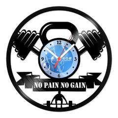 Relógio De Parede - Disco de Vinil - Esportes - No Pain No Gain - VES-163