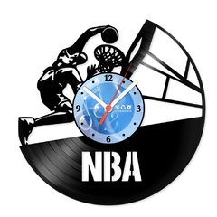 Relógio De Parede - Disco de Vinil - Esportes - Basquete NBA - VES-166