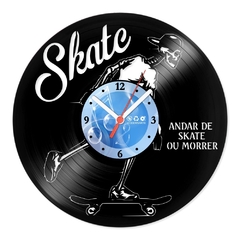 Relógio De Parede - Disco de Vinil - Esportes - Skate Até Morrer - VES-184