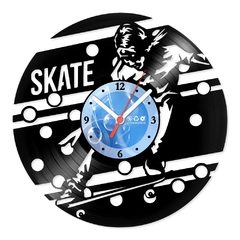 Relógio De Parede - Disco de Vinil - Esportes - Skate - VES-186