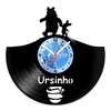 Relógio De Parede - Disco de Vinil - Infantil - Ursinho - VIN-002
