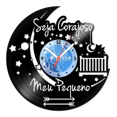 Relógio De Parede - Disco de Vinil - Infantil - Seja Corajoso - VIN-020