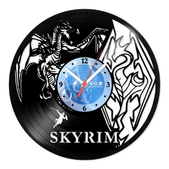 Relógio De Parede - Disco de Vinil - Jogos e Games - Skyrim - VJG-028