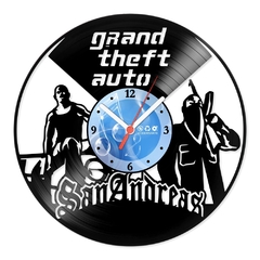 Relógio De Parede - Disco de Vinil - Jogos e Games - GTA San Andreas - VJG-056