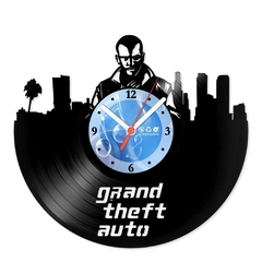 Relógio De Parede - Disco de Vinil - Jogos e Games - Grand Theft Auto - VJG-059