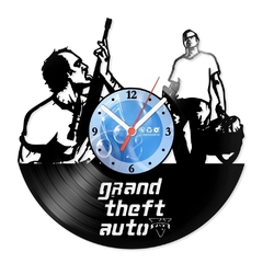 Relógio De Parede - Disco de Vinil - Jogos e Games - Grand Theft Auto GTA - VJG-061
