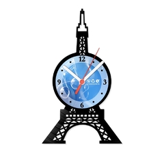 Relógio De Parede - Disco de Vinil - Lugares - Torre Eiffel - VLU-018