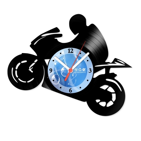 Relógio Personalizado Nome Moto Motociclista Corrida Vinil - LP iLustrado  by Sabiarte - Relógio / Despertador de Parede - Magazine Luiza