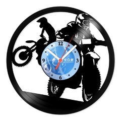 Relógio De Parede - Disco de Vinil - Motos - Motocross - VMO-009