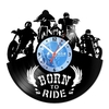 Relógio De Parede - Disco de Vinil - Born To Ride - VMO-015