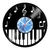 Relógio De Parede - Disco de Vinil - Música - Notas De Piano - VMU-012