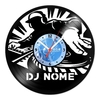 Relógio De Parede - Disco de Vinil - Personalizado - Dj Nome - VP-003