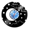 Relógio De Parede - Disco de Vinil - Personalizado - Bons Sonhos Nome - VP-010
