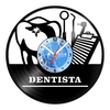 Relógio De Parede - Disco de Vinil - Personalizado - Dentista - VP-026