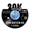Relógio De Parede - Disco de Vinil - Personalizado - Youtube - VP-032